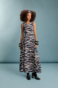 Vestido Nesgas Cobra Zebra PB em Tricoline Paper